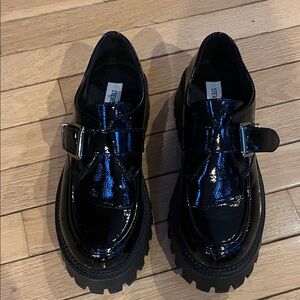Steve Madden Shiny Black Loafers
